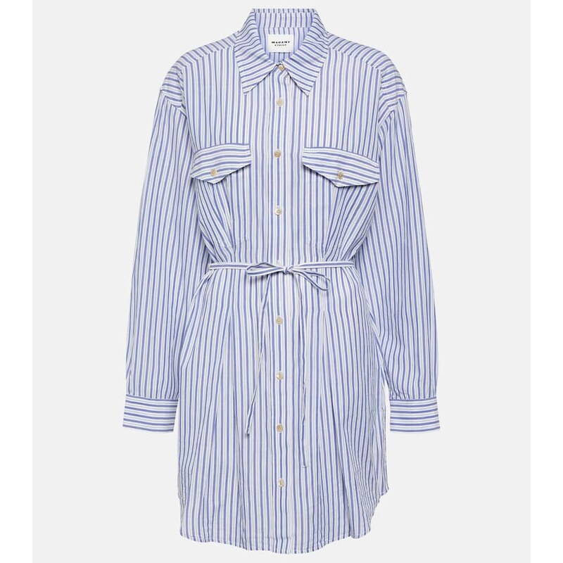 Marant Etoile Liliane striped poplin shirt dress
