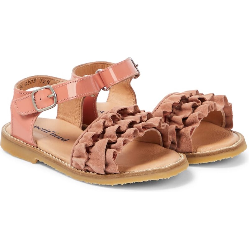 Petit Nord Ruffles leather sandals