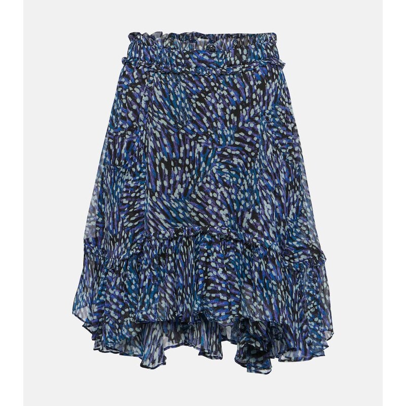 Marant Etoile Viera asymmetric printed mini skirt