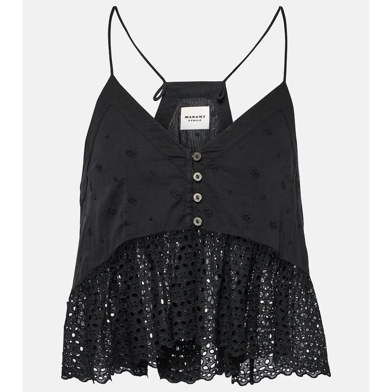 Marant Etoile Sogane embroidered peplum top