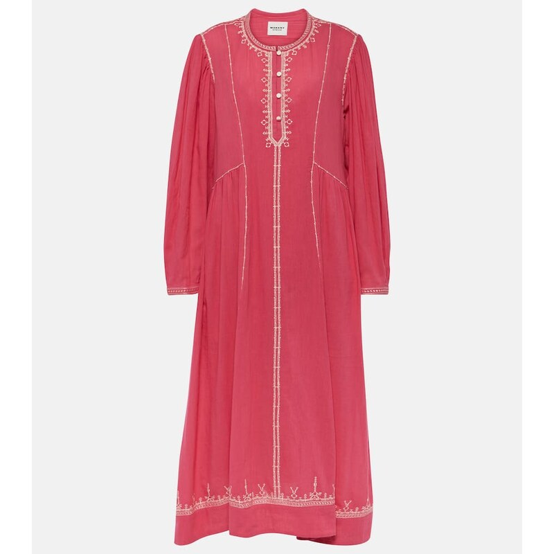 Marant Etoile Pippa embroidered cotton midi dress