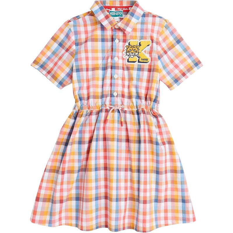 Kenzo Kids Campus checked cotton dress
