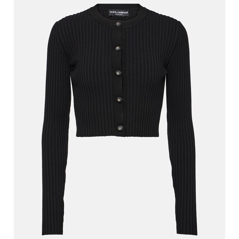 Dolce&Gabbana Ribbed-knit cropped cardigan