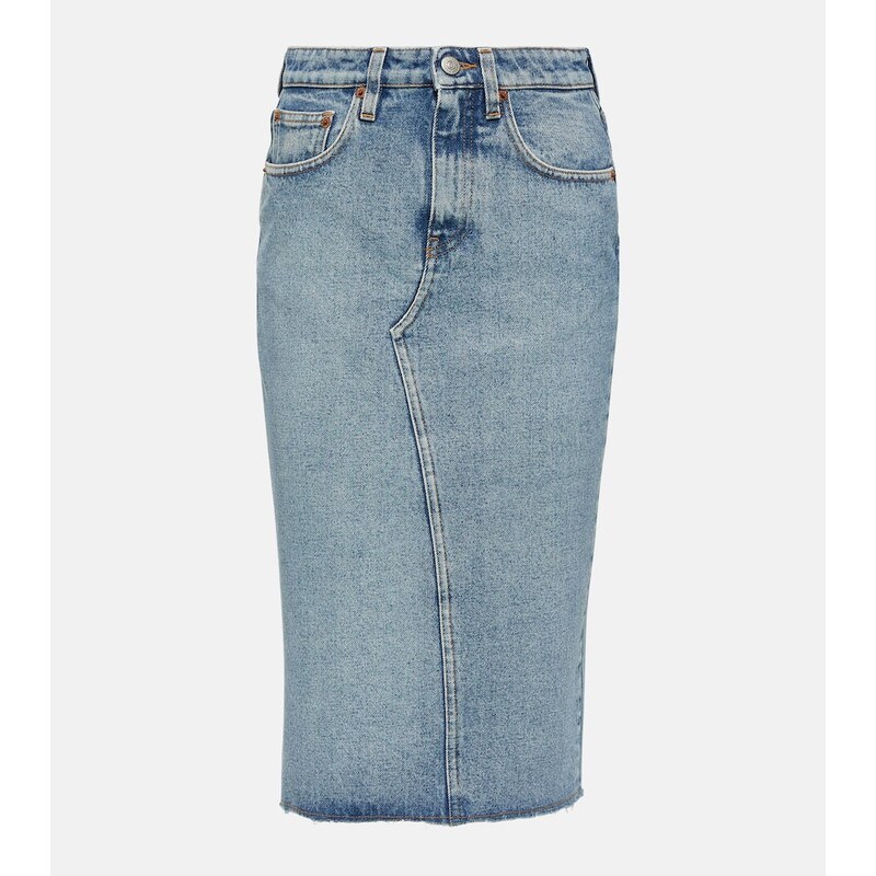 MM6 Maison Margiela Denim midi skirt