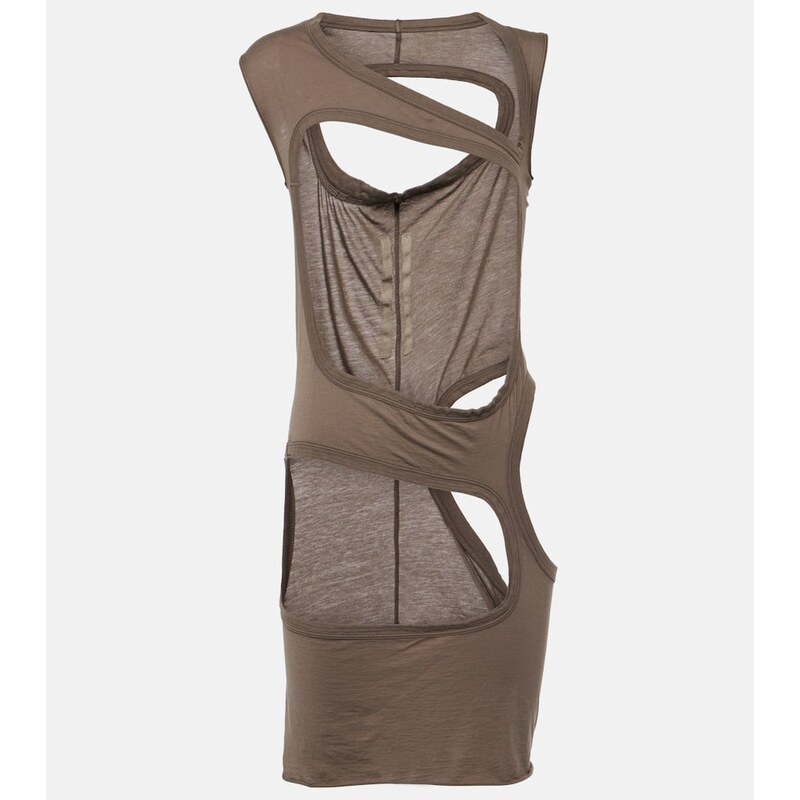 Rick Owens DRKSHDW cutout cotton jersey top