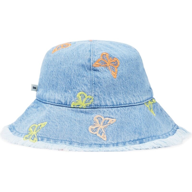 The New Society Burbank embroidered denim bucket hat