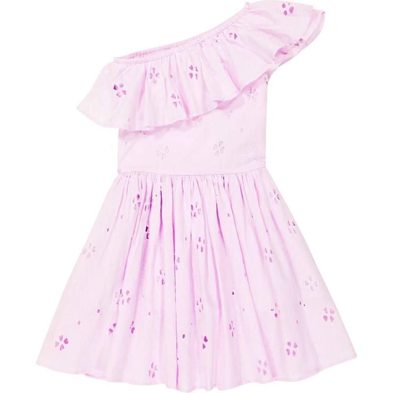 Molo Cay broderie anglaise one-shoulder dress