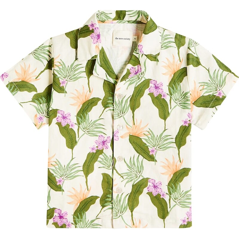 The New Society Hills printed linen and cotton shirt