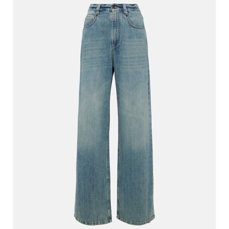 Brunello Cucinelli High-rise wide-leg jeans