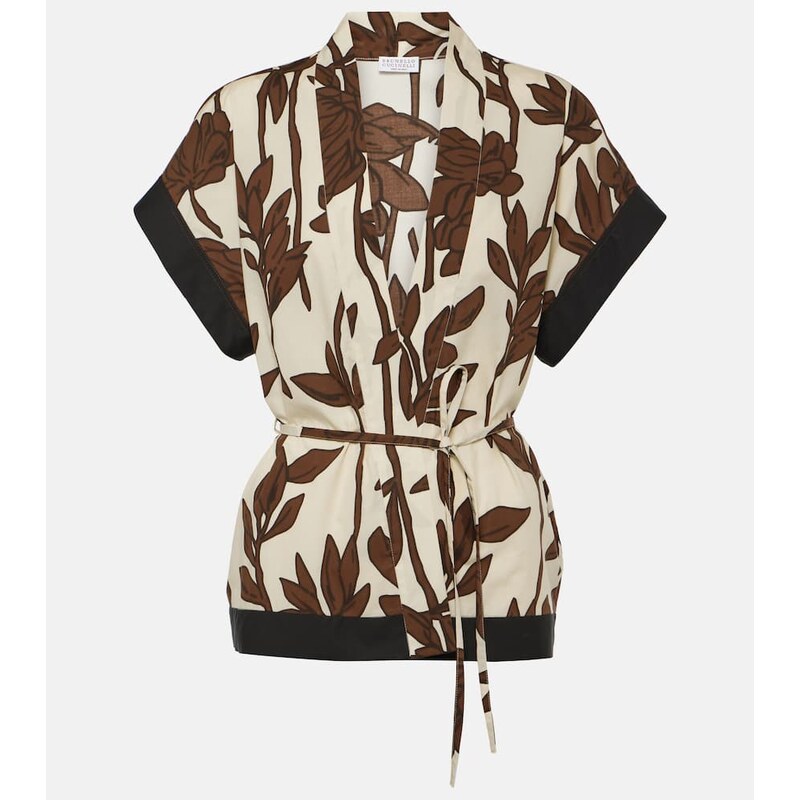 Brunello Cucinelli Floral cotton shirt