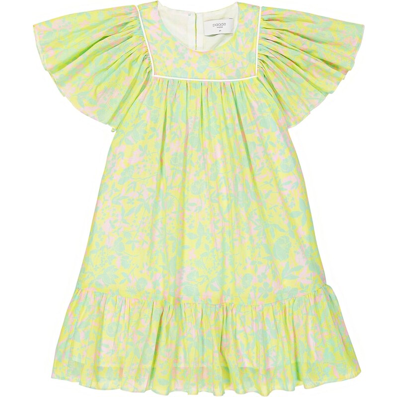 Paade Mode Puff-sleeve cotton chiffon dress
