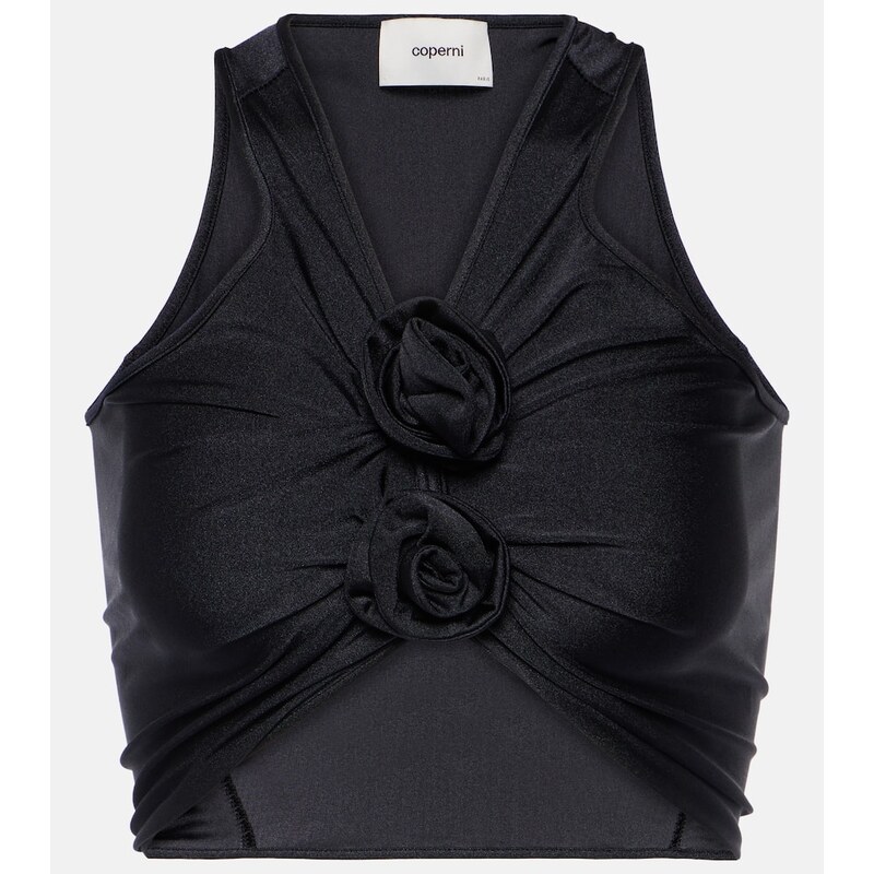 Coperni Floral jersey top