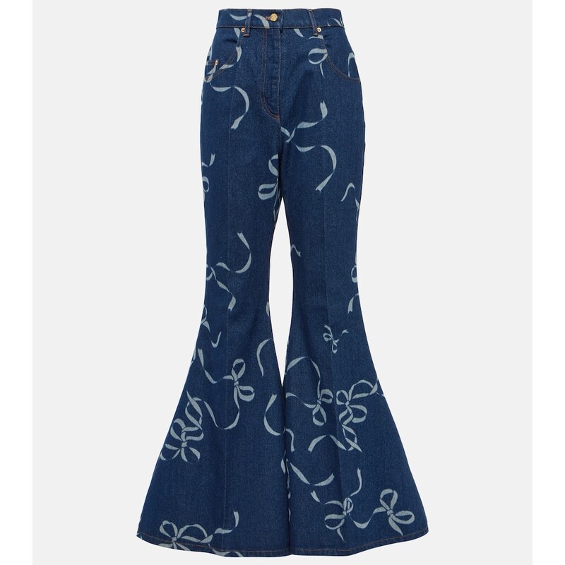 Nina Ricci Printed flared jeans