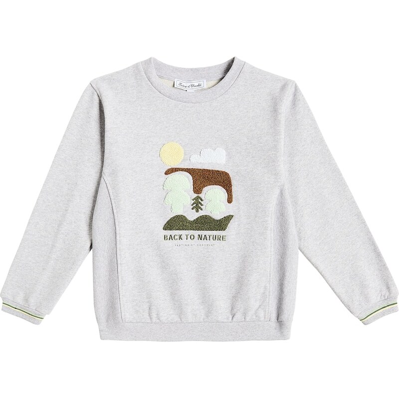 Tartine et Chocolat Embroidered cotton jersey sweatshirt