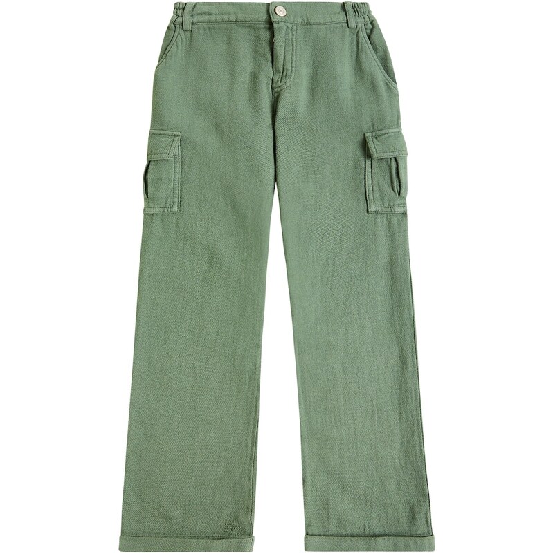 Tartine et Chocolat Cotton and linen cargo pants