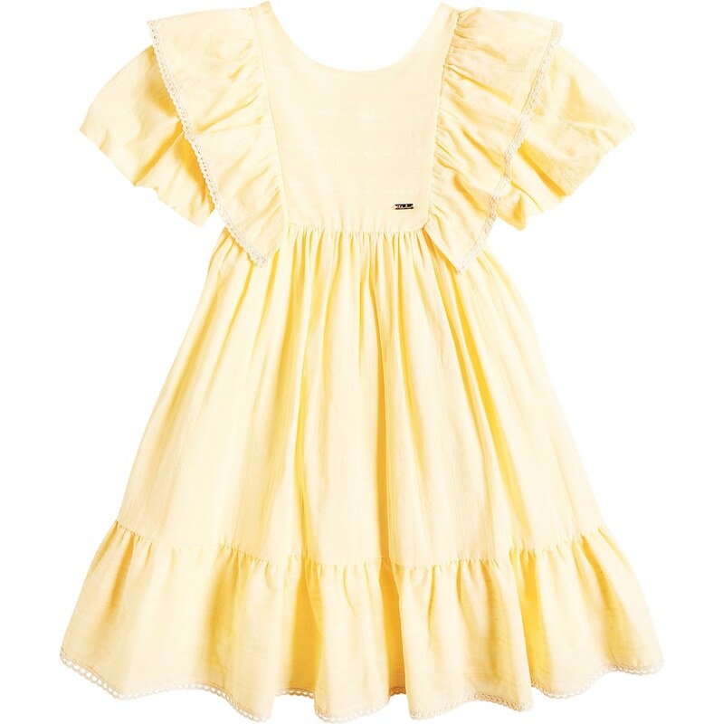 Patachou Ruffled cotton-blend dress