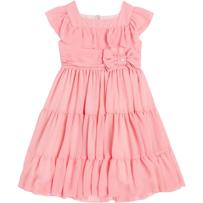 Patachou Bow-detail tiered chiffon dress