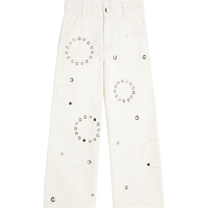 Chloé Kids Studded straight jeans