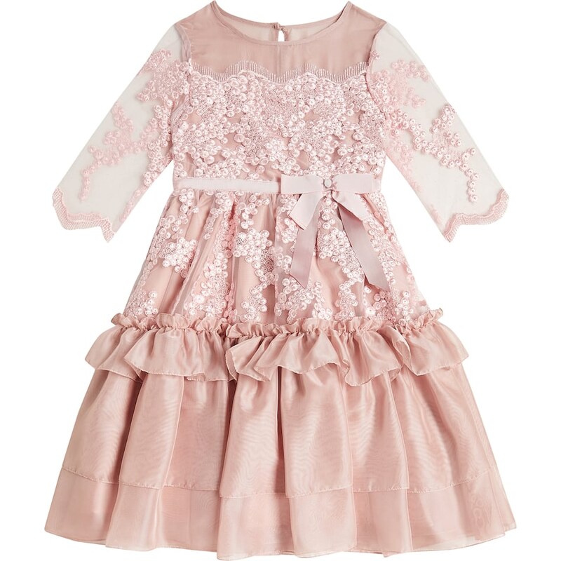 Patachou Frill-trimmed chiffon dress