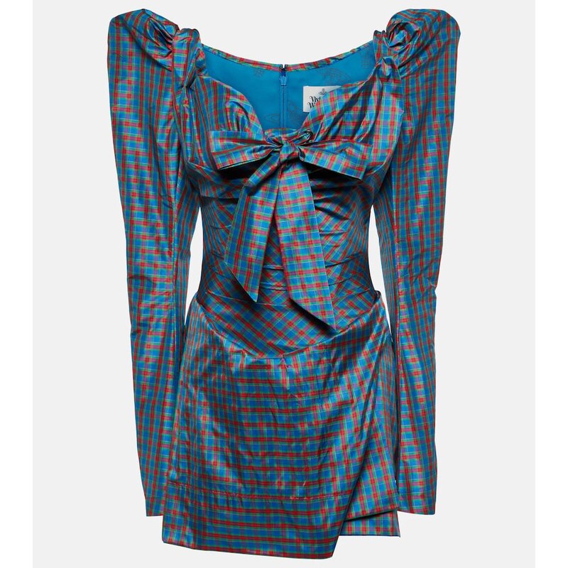 Vivienne Westwood Bow-detail checked minidress