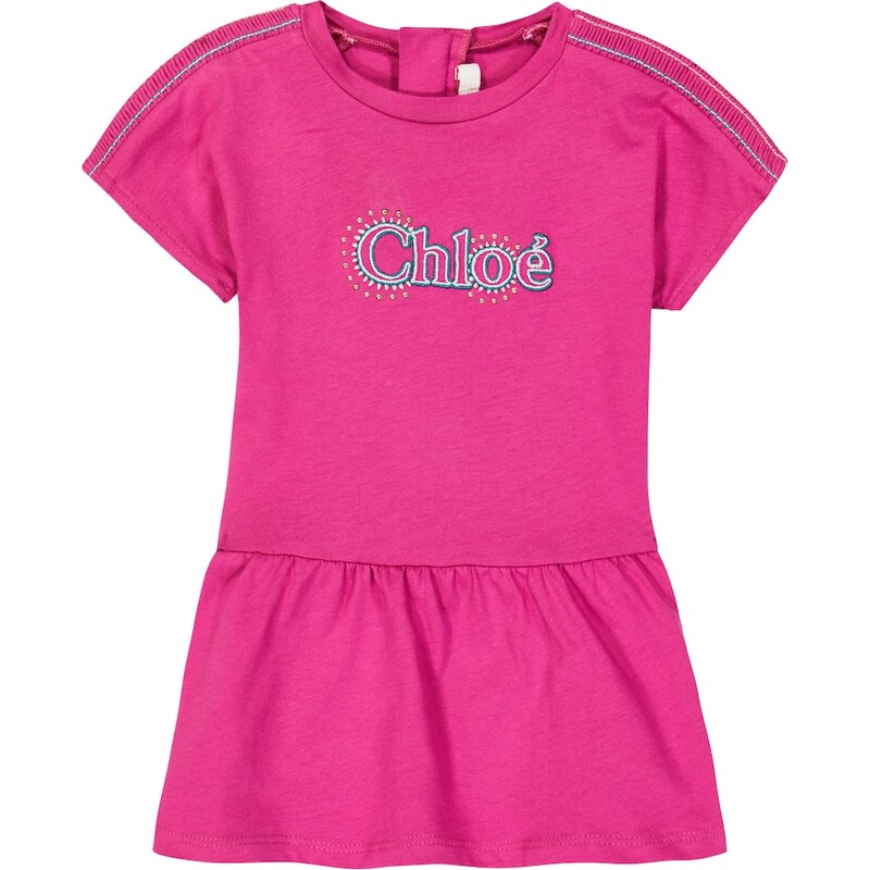 Chloé Kids Baby logo cotton jersey dress