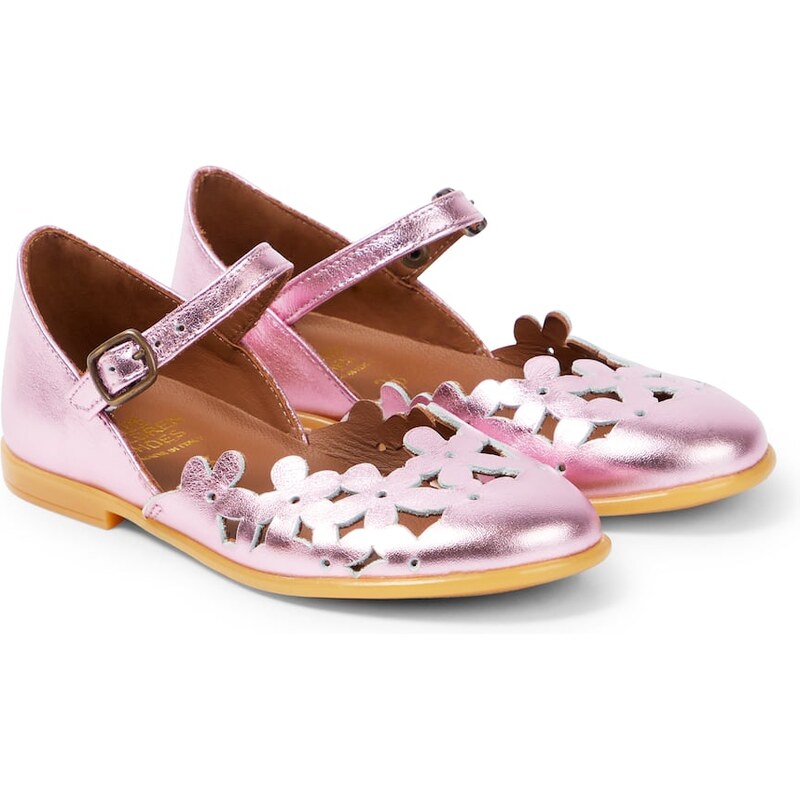 PèPè Floral metallic leather sandals