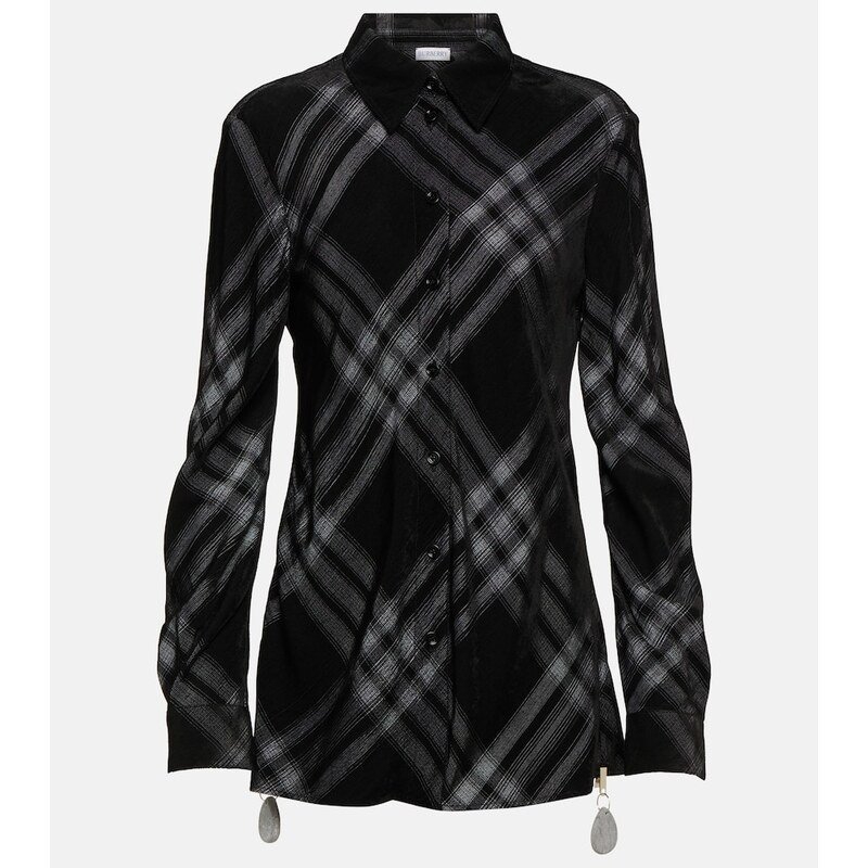 Burberry Burberry Check velvet shirt