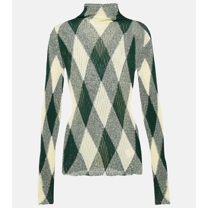 Burberry Argyle cotton and silk sweater