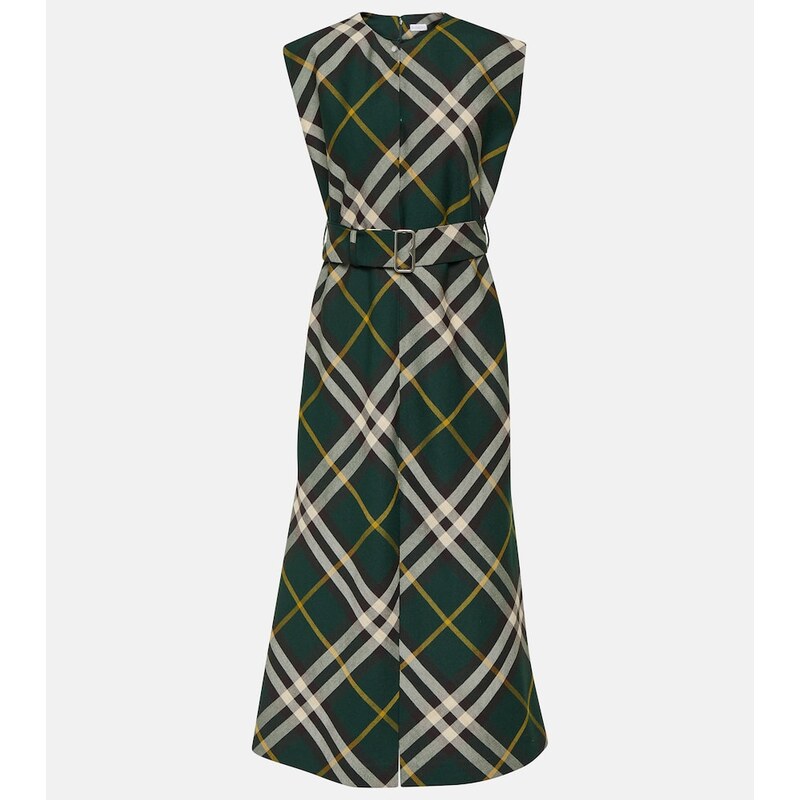 Burberry Burberry Check wool midi dress