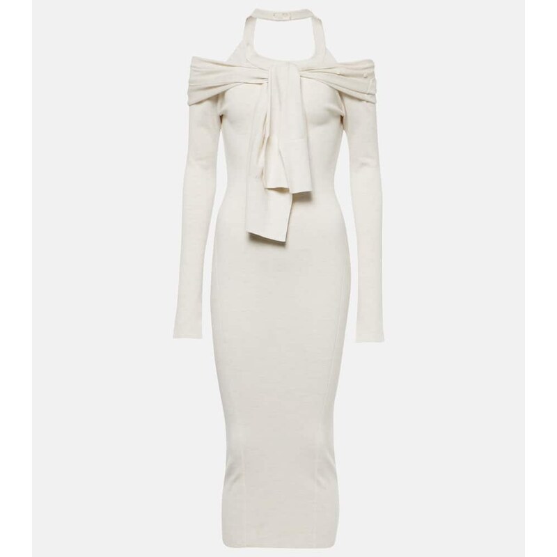 Jacquemus La robe Doble wool-blend midi dress