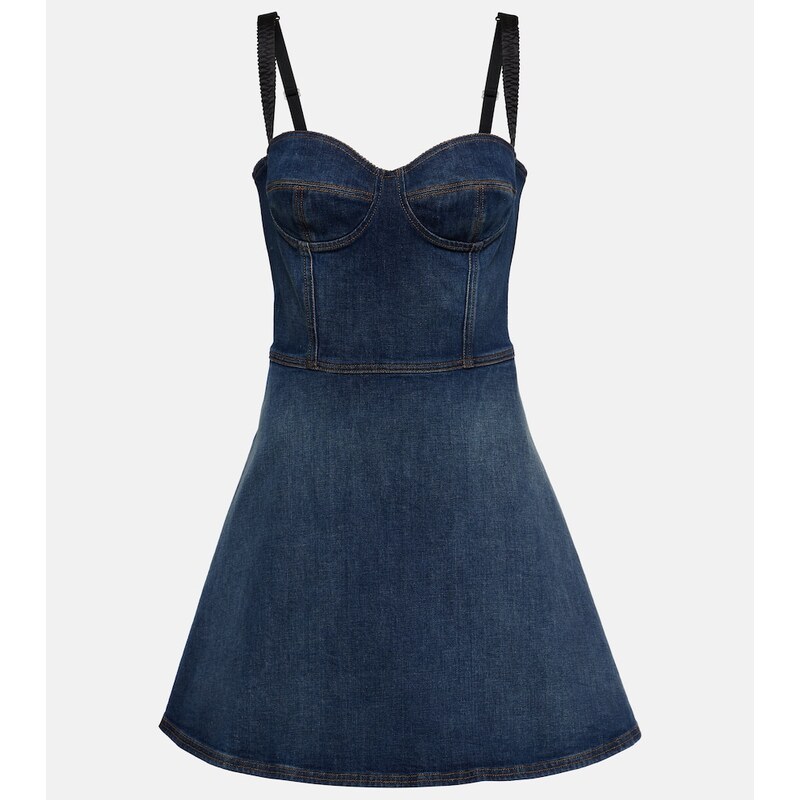Dolce&Gabbana Corset denim minidress