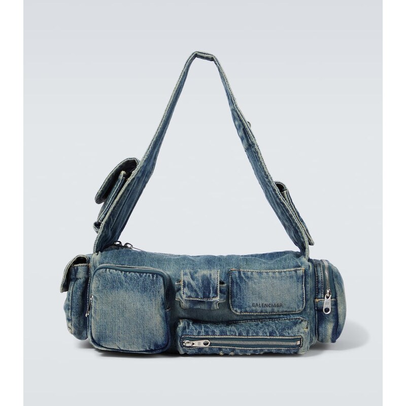 Balenciaga Superbusy Sling Small denim shoulder bag