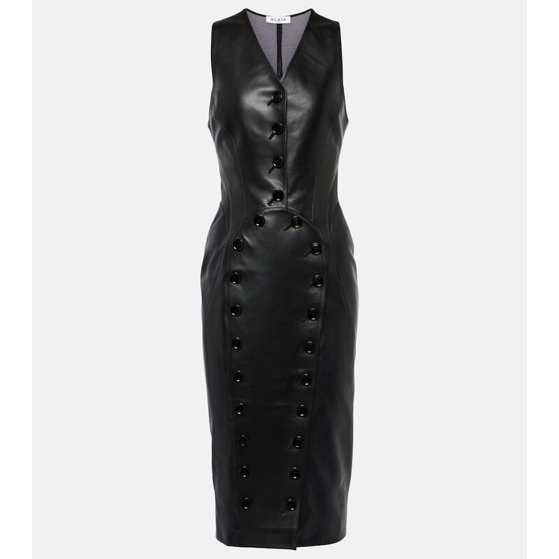 Alaïa Leather midi dress