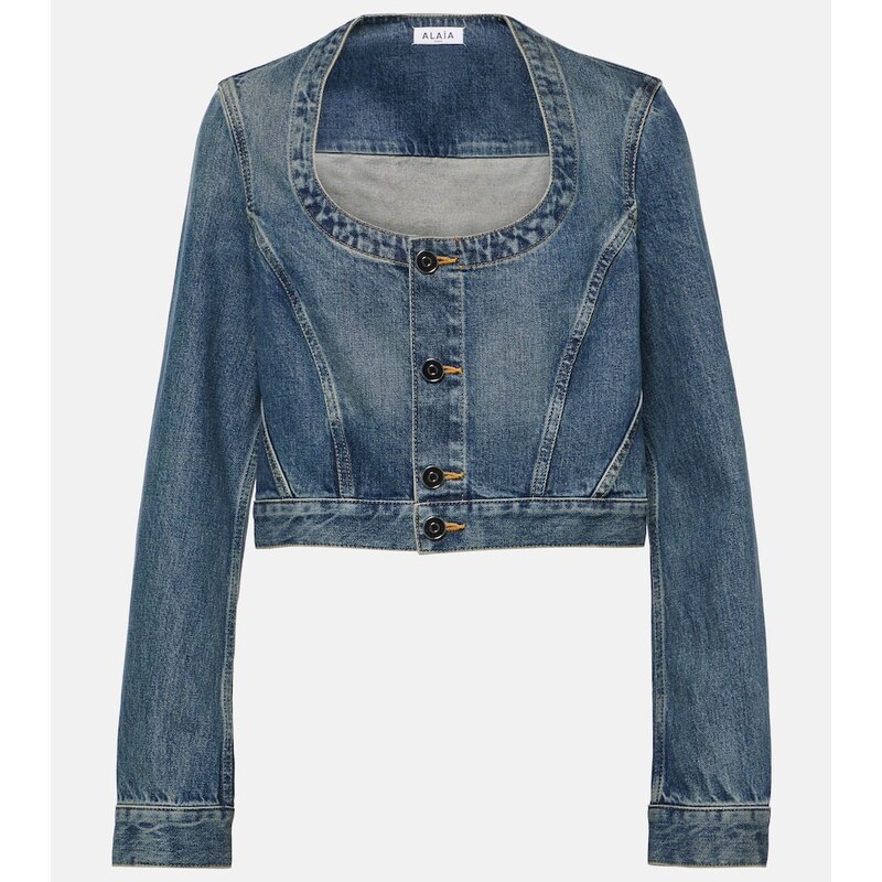 Džínová bunda Alaïa v barvě Bleu Vintage