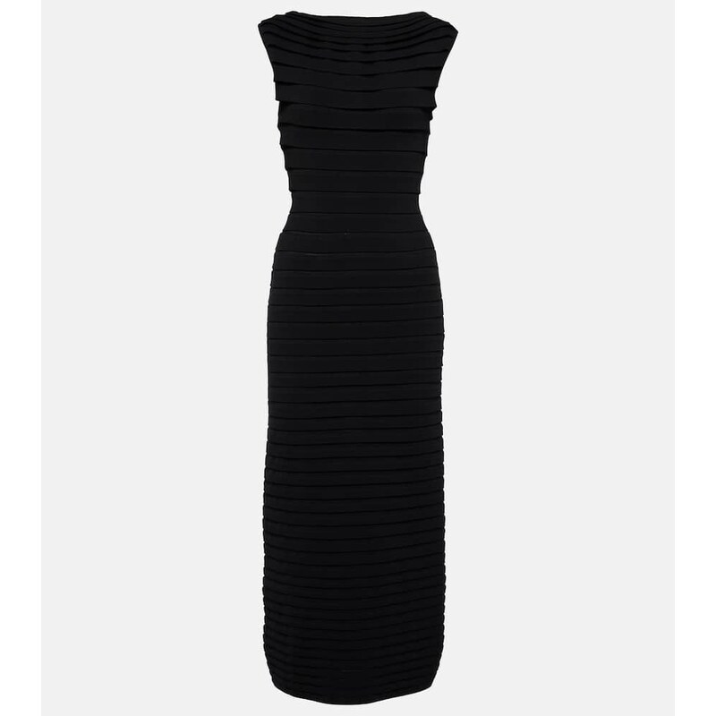 Alaïa Striped midi dress