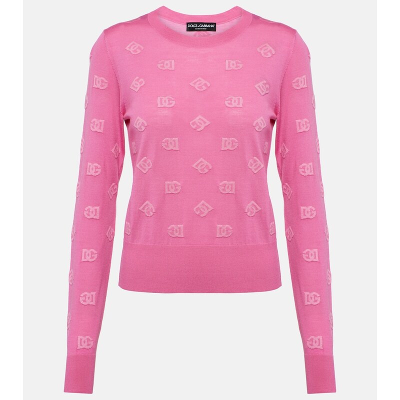 Dolce&Gabbana Wool and silk jacquard sweater