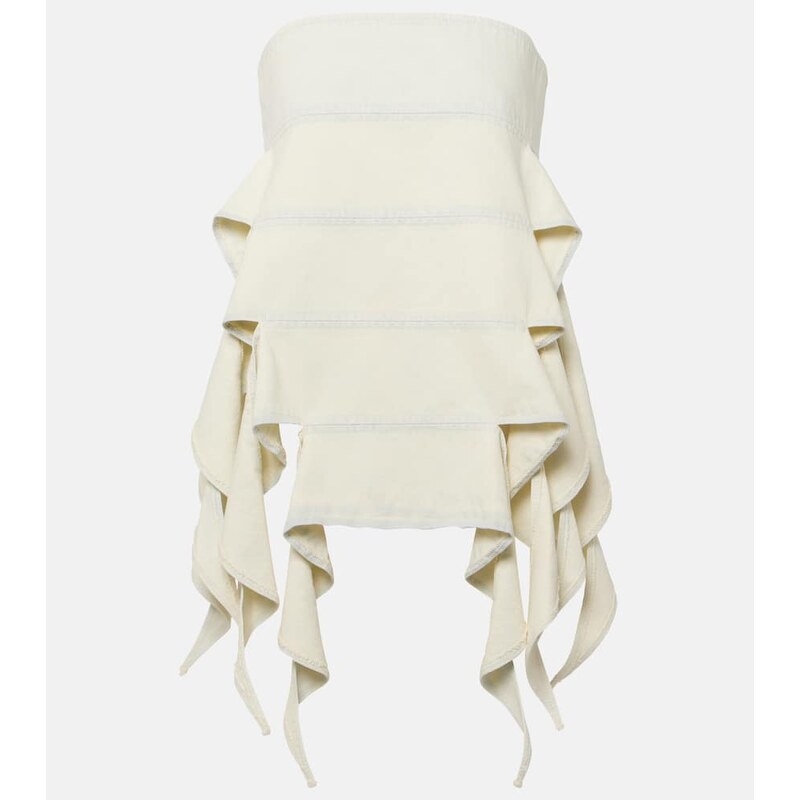 Y/Project Bug off-shoulder denim top