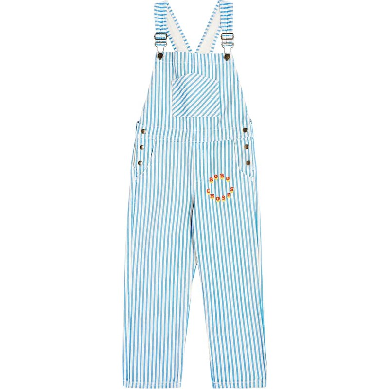 Bobo Choses Striped cotton overalls