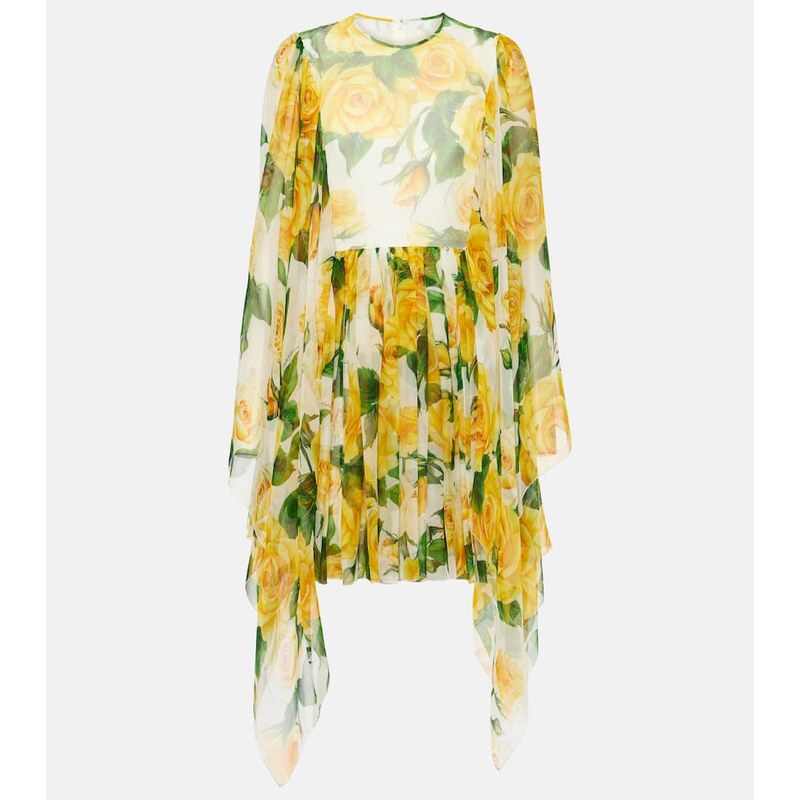 Dolce&Gabbana Floral silk chiffon minidress