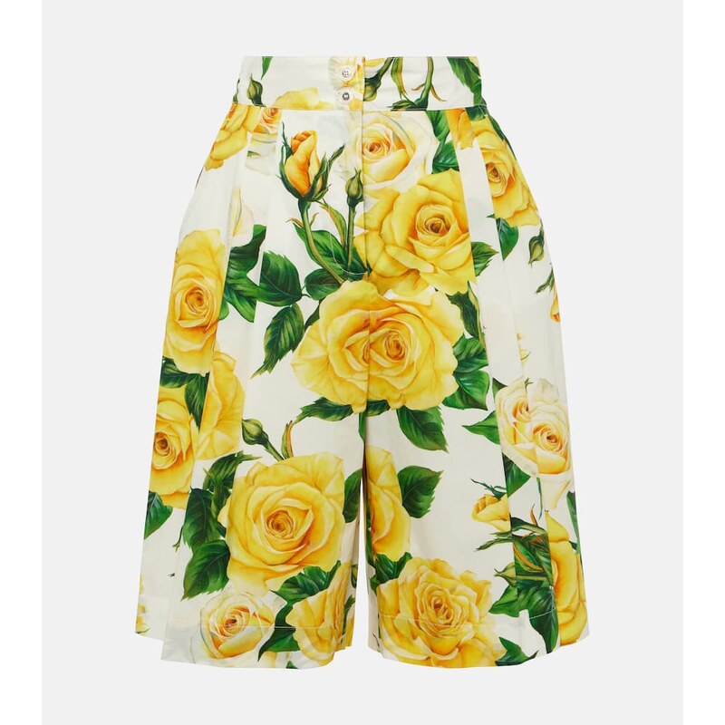 Dolce&Gabbana Floral cotton Bermuda shorts