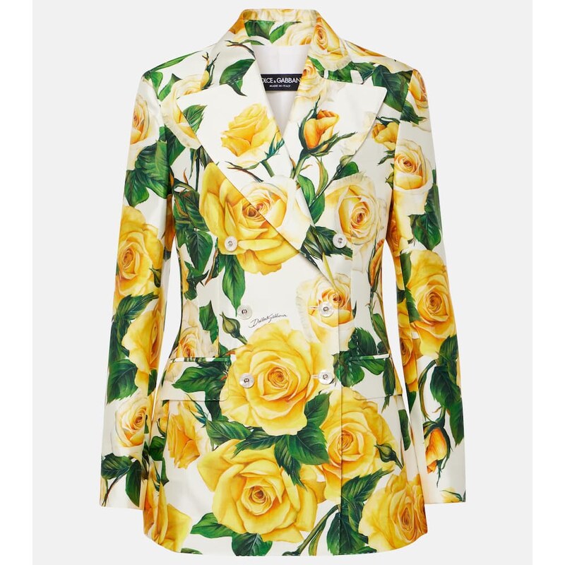 Dolce&Gabbana Turlington floral silk-blend jacket