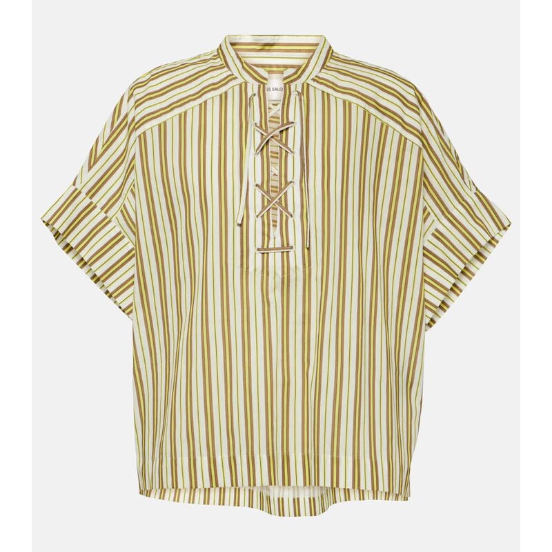 Yves Salomon Striped cotton top