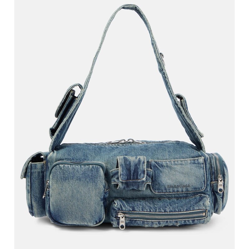 Balenciaga Superbusy Small denim crossbody bag