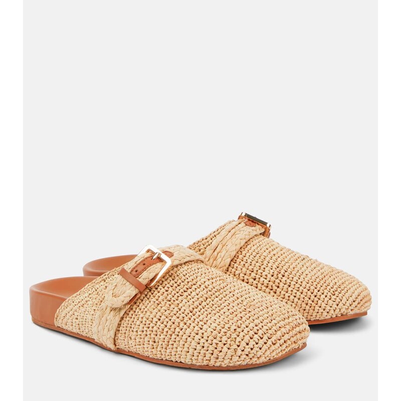Clergerie Quinta raffia mules