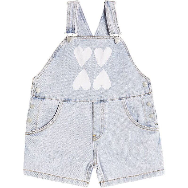 Jellymallow Heart denim overalls