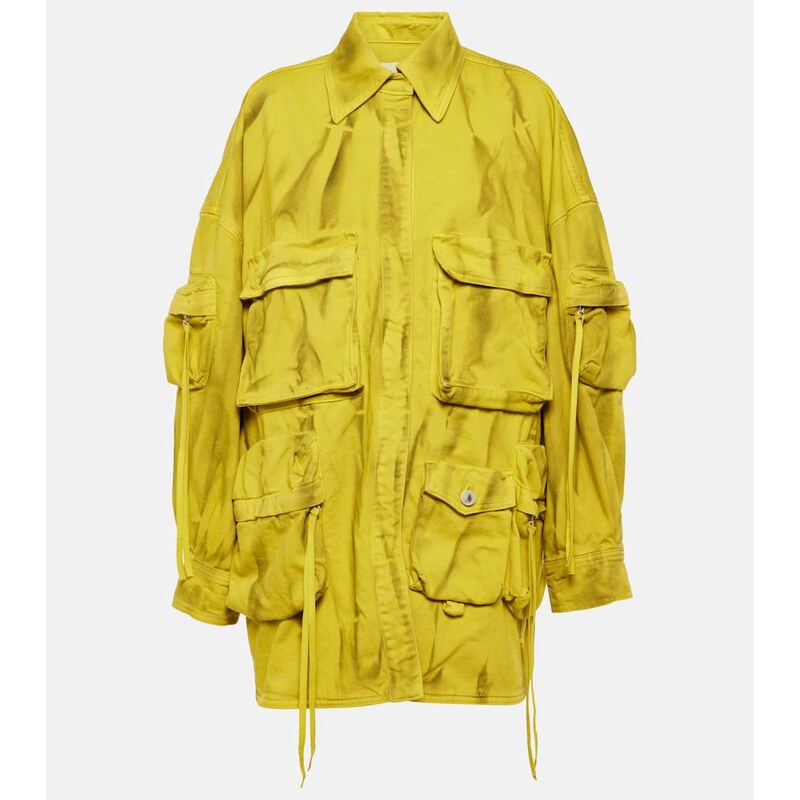 The Attico Fern cotton biker jacket