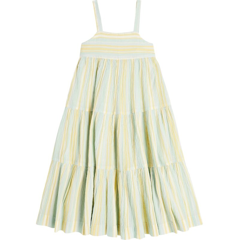 Bonpoint Cora striped cotton crÃªpe dress