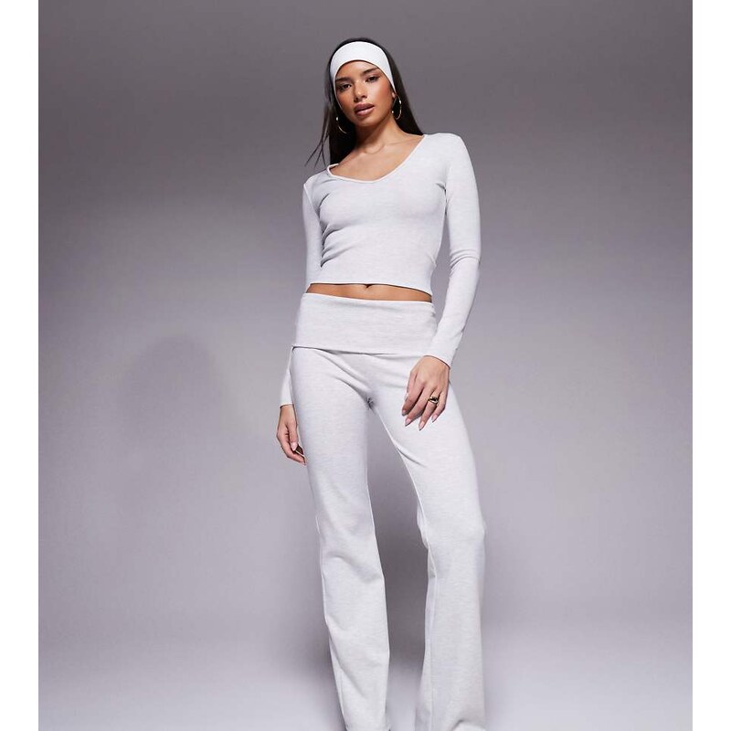 The Frolic exclusive fold over detail flare trouser co-ord in