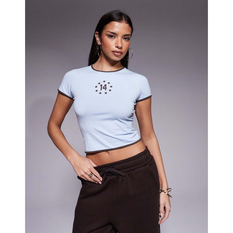 The Frolic exclusive cotton rich contrast trim number star