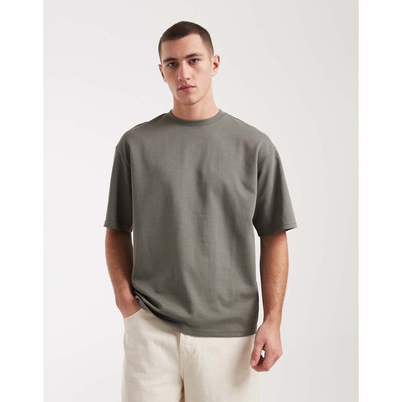 ONLY & SONS relaxed fit airflex breathable t-shirt in sage grey